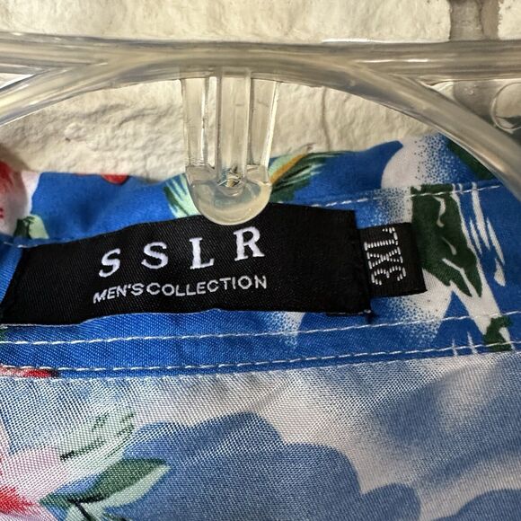 Hawaiian Flamingo Tropical Button up Men's Blue Floral Shirt 3XL Cruise Travel - Picture 2 of 7